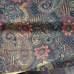 Paisley Floral Cotton Fabric Joan Kessler Concord Fabrics F78 Blue Vintage Style